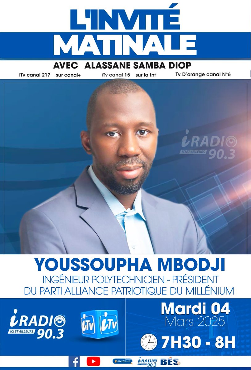 YMbodj's tweet photo. Rv demain 7h30  sur ITV et IRADIO...90.3 FM https://t.co/OUJ5lY9oiP