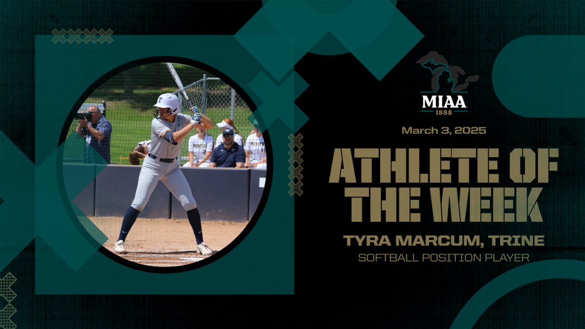 #D3MIAA Sports (@miaa1888) on Twitter photo #D3MIAA Softball Athletes of the Week | March 3, 2025 🥎
Pitcher:
Brooke Hunderman, <a href="/CalvinKnights/">Calvin Knights</a>
Position Player:
Tyra Marcum, <a href="/TrineAthletics/">Trine Thunder</a>
READ -- bit.ly/4kslZNF
#MIAAsoftball #GreatSince1888 #D3MIAA Softball Athletes of the Week | March 3, 2025 🥎
Pitcher:
Brooke Hunderman, <a href="/CalvinKnights/">Calvin Knights</a>
Position Player:
Tyra Marcum, <a href="/TrineAthletics/">Trine Thunder</a>
READ -- bit.ly/4kslZNF
#MIAAsoftball #GreatSince1888