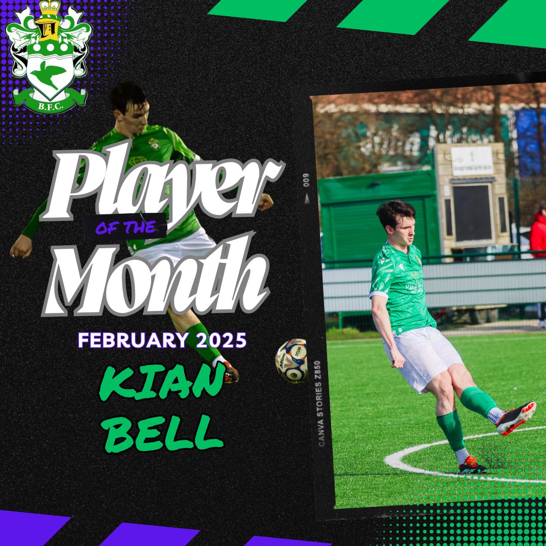 🟢🟣 | Februarys Player of the Month…

For the second time this season, Kian Bell 👏

A brilliant player week in, week out - Well done Belly! 🇳🇬