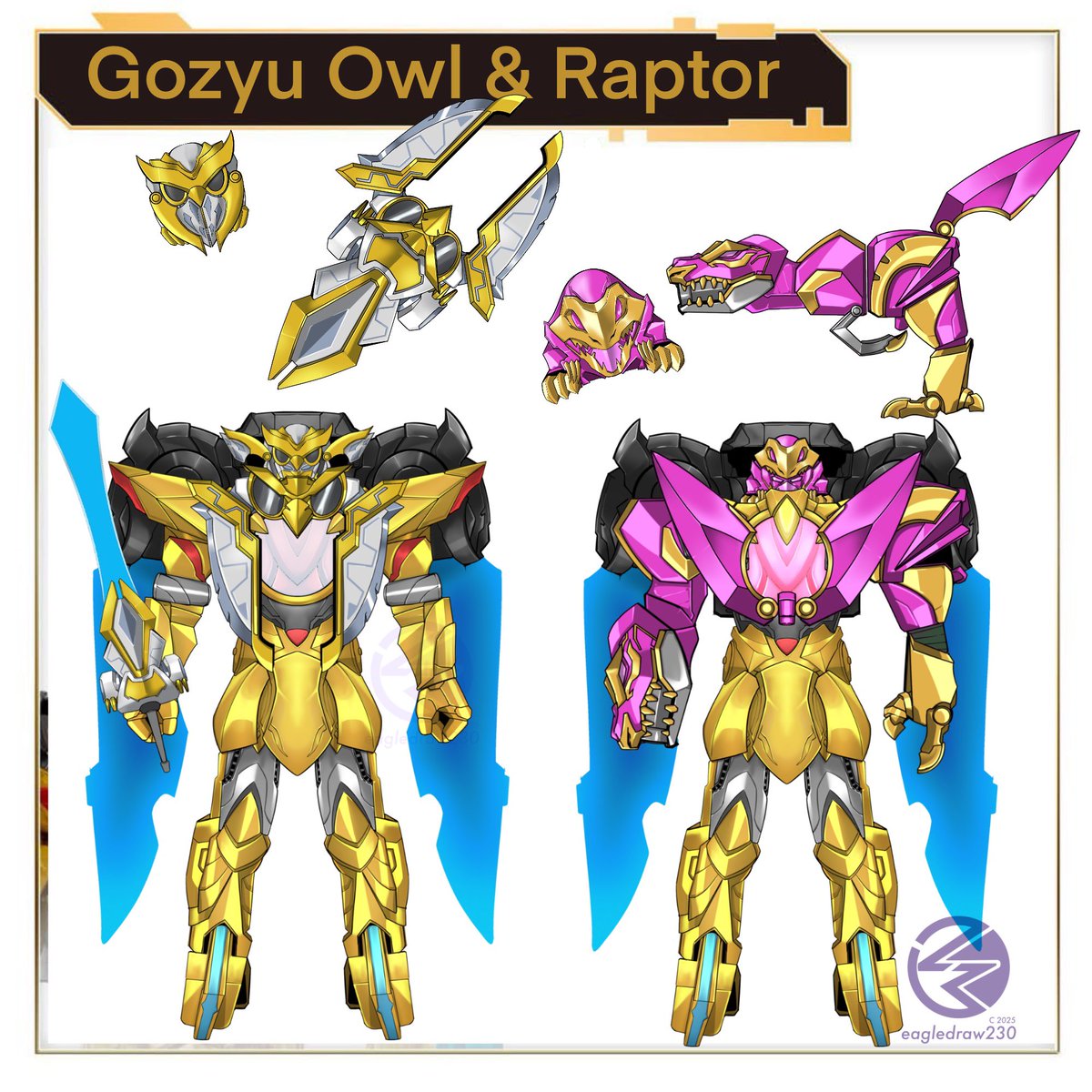 eagledraw230's tweet image. Gozyuger comms 
Tegasword white and pink @Krider111 
Tegasword Purple @DLBot2016 
#Gozyuger #Tegasword
