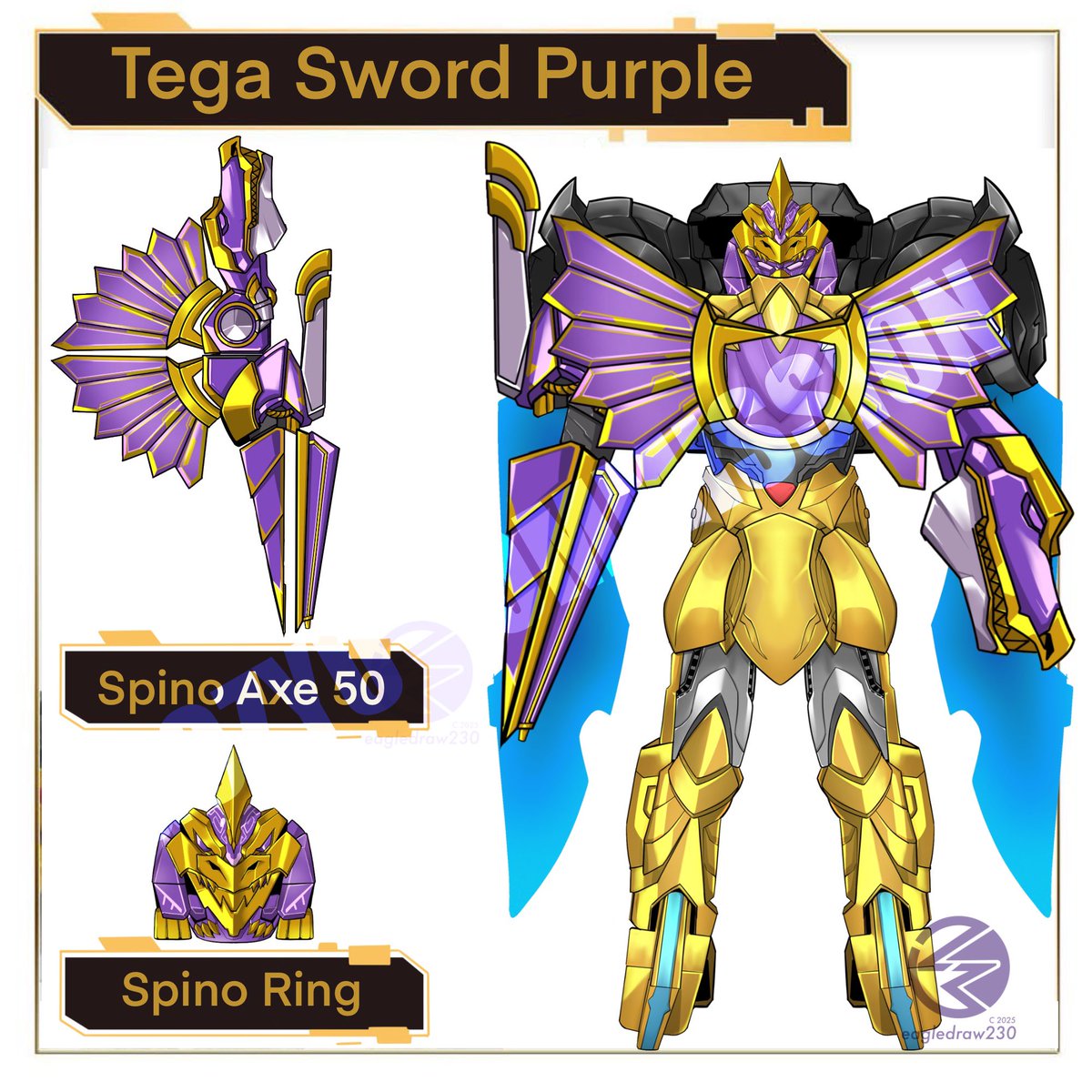 eagledraw230's tweet image. Gozyuger comms 
Tegasword white and pink @Krider111 
Tegasword Purple @DLBot2016 
#Gozyuger #Tegasword