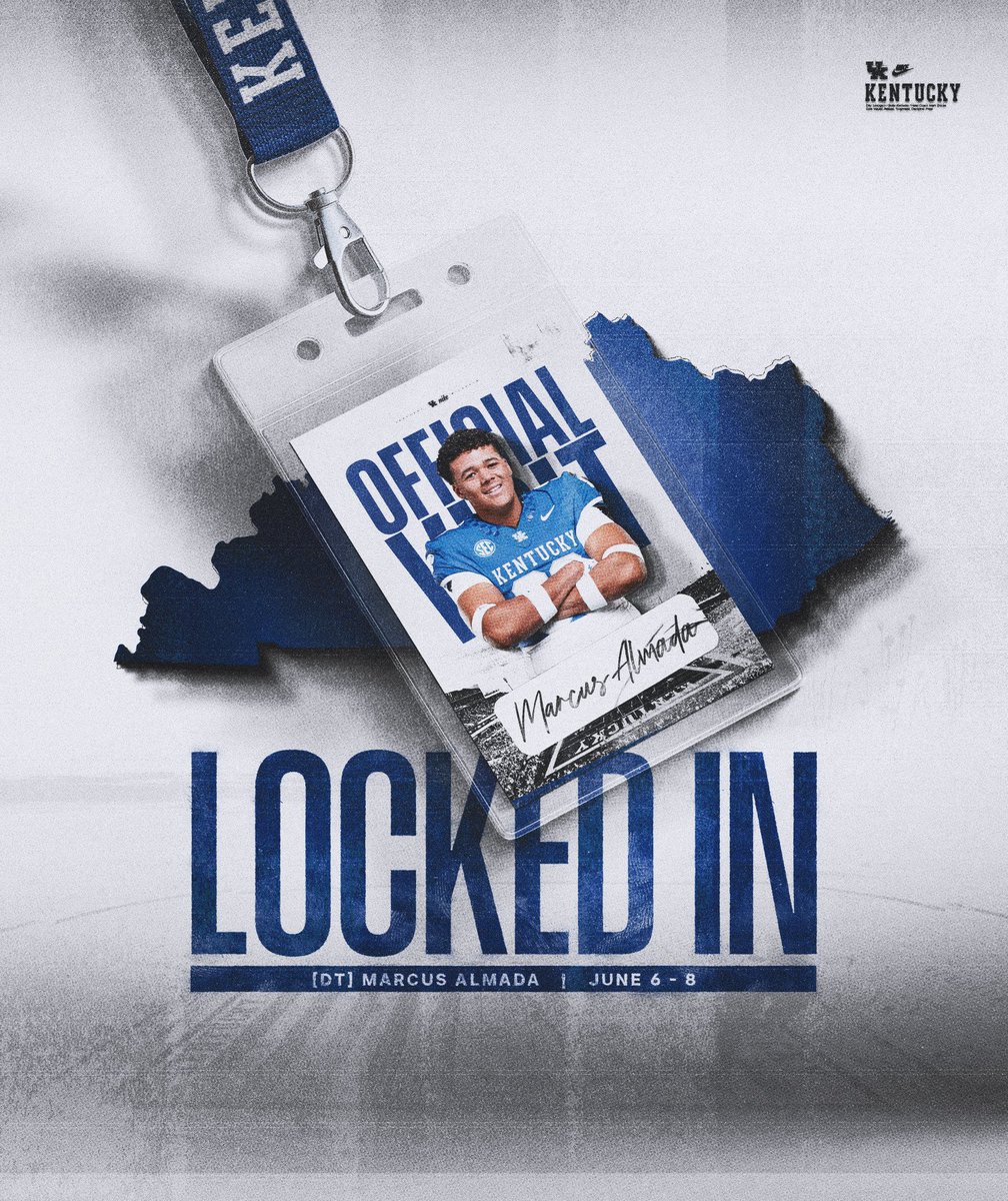 Marcus Almada ‘26 (@marcusalmada12) on Twitter photo Official Visit Locked In 🔒 <a href="/CoachJeffMoore/">Coach Jeff Moore</a> <a href="/CoachMas_/">Tomas Rubio</a> <a href="/CoachWhiteFB/">Brad White</a> <a href="/Bigstew9/">Anwar Stewart</a> <a href="/coachscola/">Joe Scola</a> <a href="/UKFootball/">Kentucky Football</a> Official Visit Locked In 🔒 <a href="/CoachJeffMoore/">Coach Jeff Moore</a> <a href="/CoachMas_/">Tomas Rubio</a> <a href="/CoachWhiteFB/">Brad White</a> <a href="/Bigstew9/">Anwar Stewart</a> <a href="/coachscola/">Joe Scola</a> <a href="/UKFootball/">Kentucky Football</a>