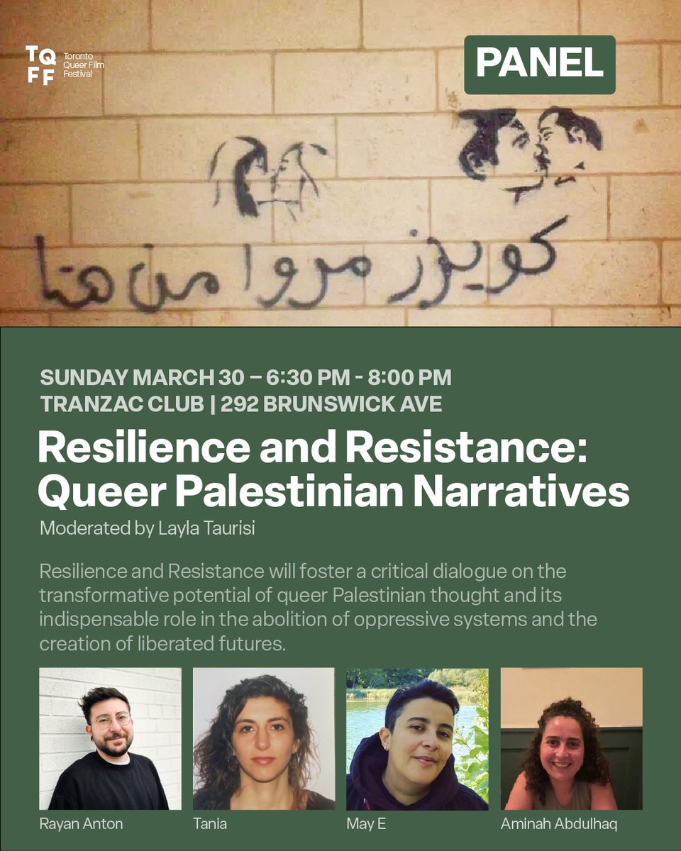 Don't miss Resilience and Resistance: Queer Palestinian Narratives, a powerful symposium amplifying the voices of queer Palestinians in the fight against colonial violence. 

Learn more: l8r.it/H3G0

Tickets: l8r.it/vM29