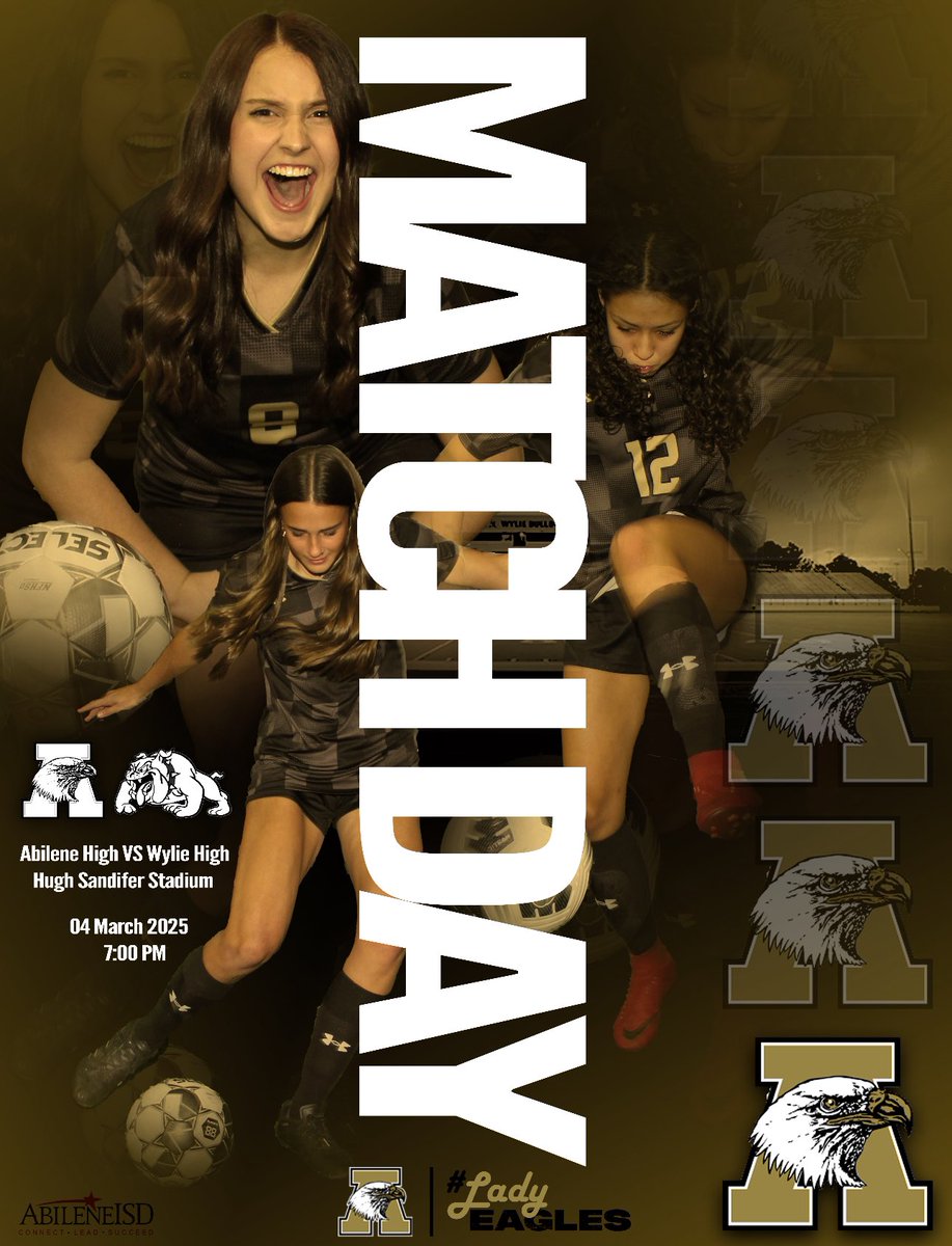 Abilene High Women’s Soccer goes head-to-head with Wylie High, March 4th, at 7:00 PM at Hugh Sandifer Stadium. Don’t miss this epic rivalry game! Be there to witness the action! #SOAR #LadyEagles #chooseabilene