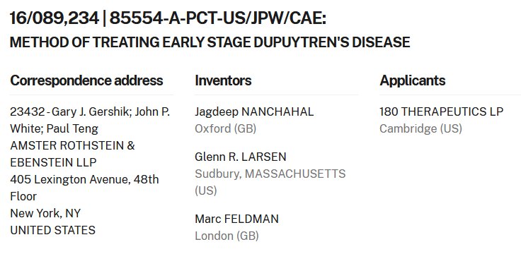 $ATNF 180 Life Sciences has received a Notice of Allowance for a US patent titled "METHOD OF TREATING EARLY STAGE DUPUYTREN'S DISEASE". patentcenter.uspto.gov/applications/1…
