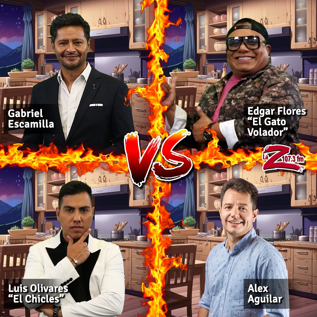 laz1073fm's tweet photo. #VersusZ | 🥘 ¿A cuál de nuestros locutores le prepararías una rica cena? 😍
❤️#GabrielEscamilla
💛 #GatoVolador
💚 #ElChicles
💜 #AlexAguilar https://t.co/jwOVMC3bV9