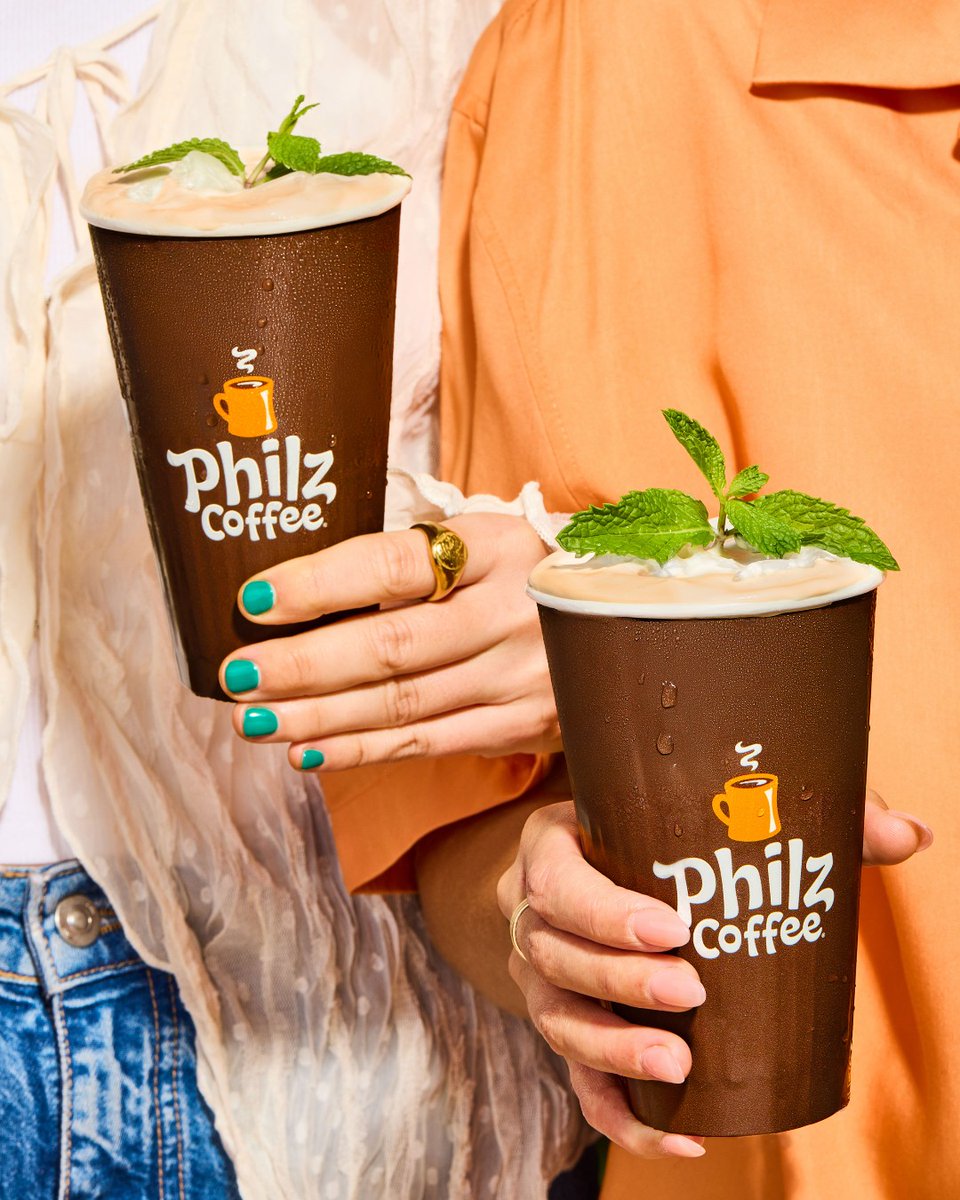Are you thinking what I'm thinking? 

Yep. 

Mint Mojito time... 🌱

Some things are just "Mint" to be. ☕ Catching up over a fresh, creamy, Mint Mojito is always a good idea. 🌱

#MintMojito #PhilzCoffee #IcedCoffee