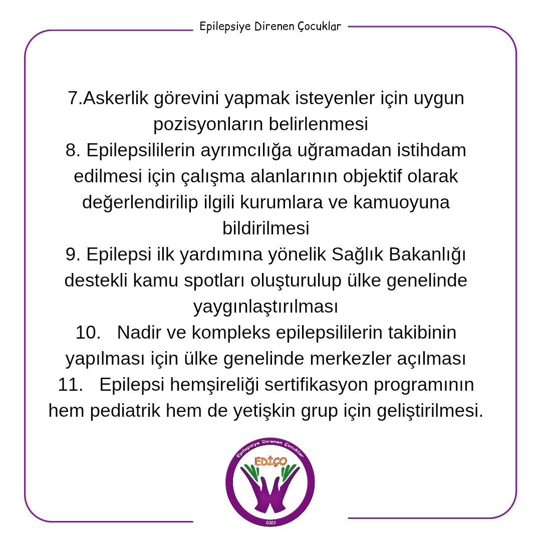 Epilepsiye Direnen Çocuklar (@edicodernegi) on Twitter photo Epilepsi ve Yaşam Derneği’nin Sağlık Hizmetleri Genel Müdürlüğü’ne sunduğu yönetmelik tasarı önerisini destekliyoruz.
<a href="/Epilepsi_Yasam/">Epilepsi ve Yaşam</a> <a href="/sbshgm/">Sağlık Hizmetleri Genel Müdürlüğü</a> Epilepsi ve Yaşam Derneği’nin Sağlık Hizmetleri Genel Müdürlüğü’ne sunduğu yönetmelik tasarı önerisini destekliyoruz.
<a href="/Epilepsi_Yasam/">Epilepsi ve Yaşam</a> <a href="/sbshgm/">Sağlık Hizmetleri Genel Müdürlüğü</a>