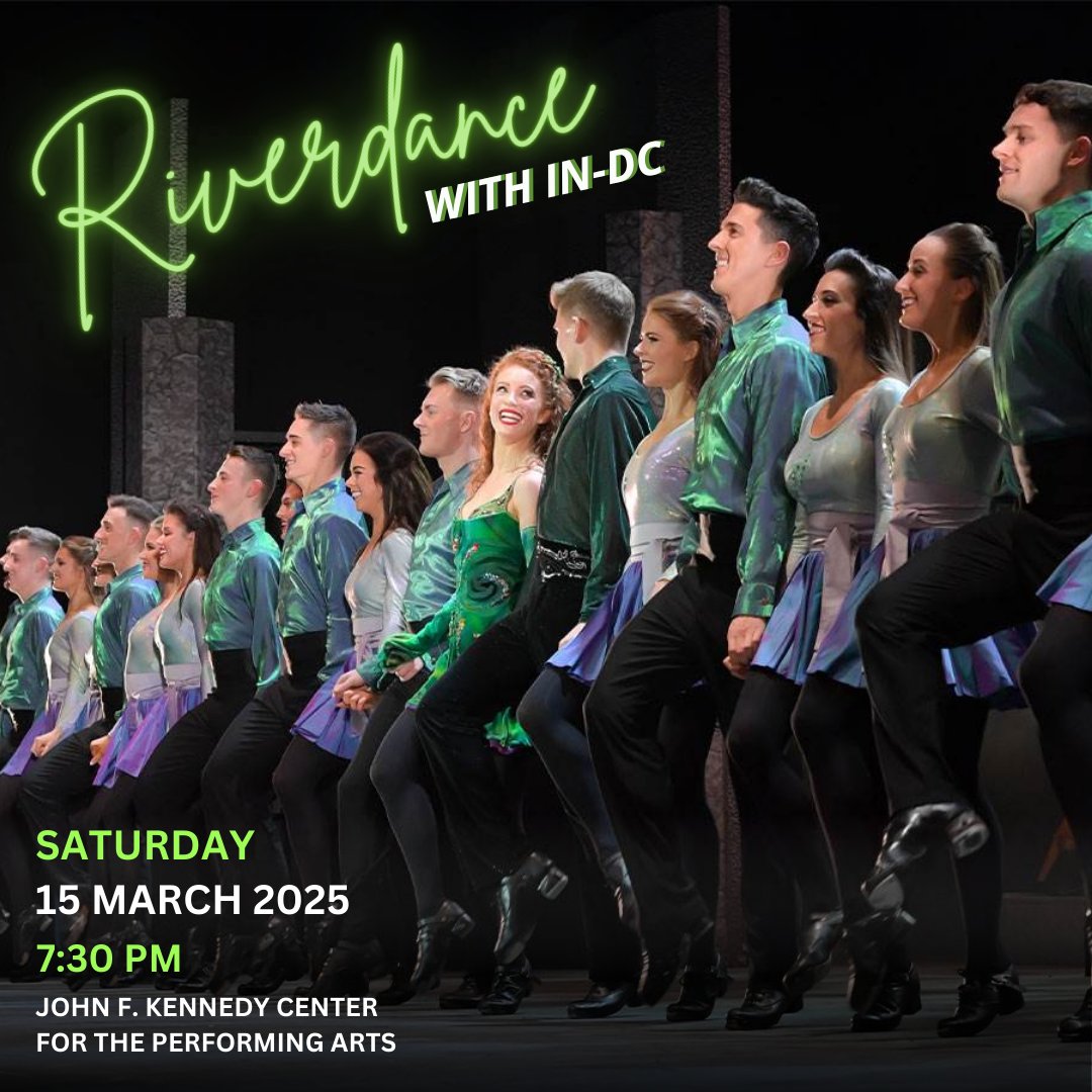 Irish Network DC (@irishnetworkdc) on Twitter photo ☘️March is here, and so is the spirit of St. Patrick's Day! What better way to kick off the season than with the world famous Irish dancing of Riverdance! 💃💚
📆 Sat. March 15, 2025
📍<a href="/kencen/">The Kennedy Center</a>
🎟️ $50 for IN-DC Members: ow.ly/4mIB50V9IT9 ☘️March is here, and so is the spirit of St. Patrick's Day! What better way to kick off the season than with the world famous Irish dancing of Riverdance! 💃💚
📆 Sat. March 15, 2025
📍<a href="/kencen/">The Kennedy Center</a>
🎟️ $50 for IN-DC Members: ow.ly/4mIB50V9IT9