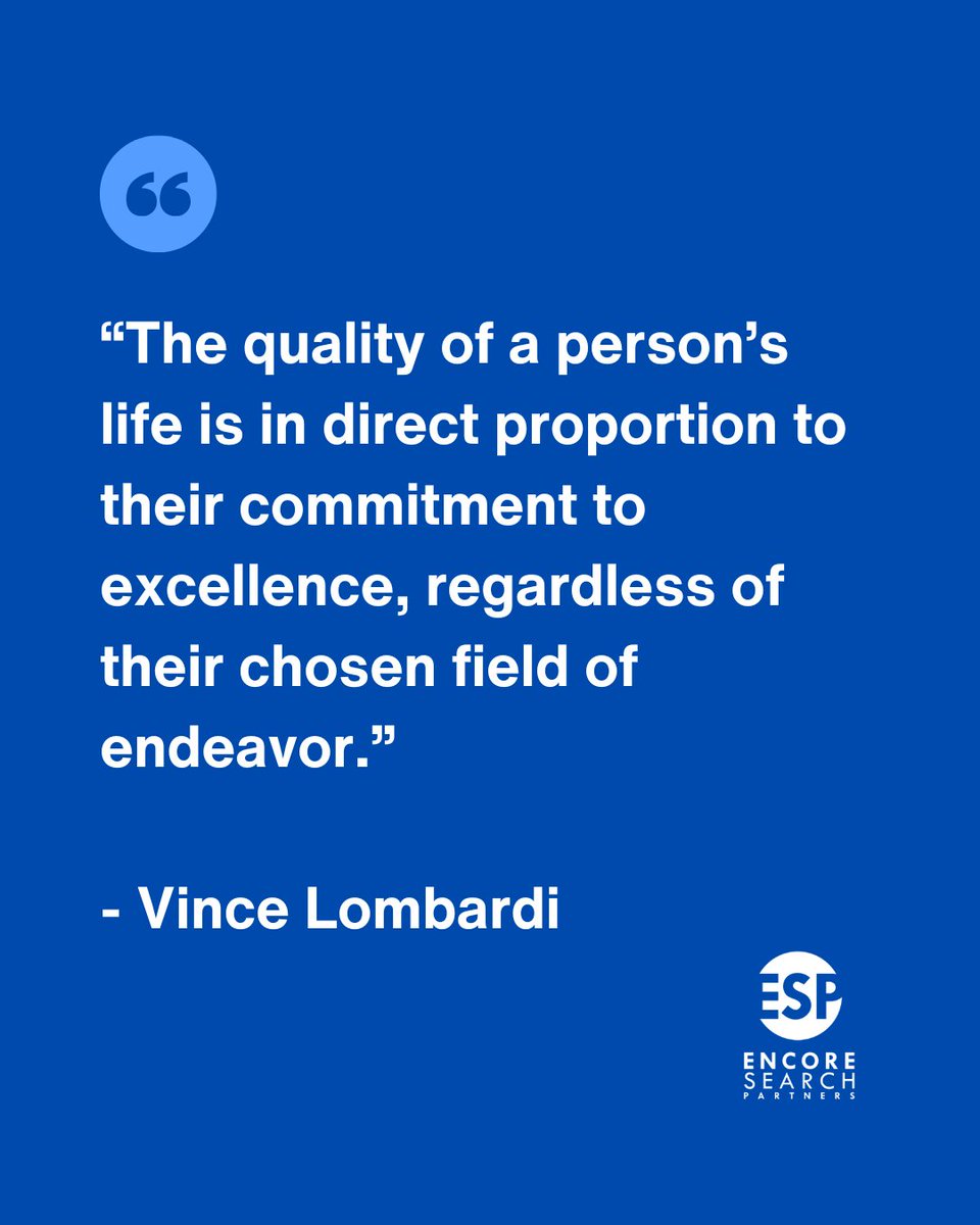 encore_search's tweet image. Quote of the week:

&quot;The quality of a person&apos;s life is in direct proportion to their commitment to excellence, regardless of their chosen field of endeavor.&quot;

- Vince Lombardi