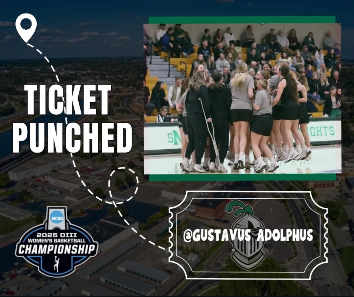 Ticket punched!🎟️

Facing the host school Gustavus Adolphus Friday night...Minnesota here we come💃🏼

#WeAreWarriors⚔️🏀 #rollwarriors