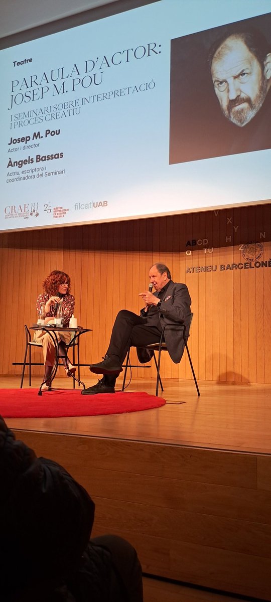 PERE PÈRIES (@pereperies) on Twitter photo Quanta saviesa. Quan acabes d'escriure, el procés creatiu continua. ✨️🎭
Josep Maria Pou
<a href="/angelsbassas/">Àngels Bassas</a>
<a href="/AteneuBCN/">Ateneu Barcelonès</a>
Centre de Recerca en Arts Escèniques
<a href="/UABBarcelona/">Universitat Autònoma de Barcelona</a>
Esperant ja la pròxima sessió del Seminari sobre interpretació i procés creatiu. ♥️🎭🎶✨️ Quanta saviesa. Quan acabes d'escriure, el procés creatiu continua. ✨️🎭
Josep Maria Pou
<a href="/angelsbassas/">Àngels Bassas</a>
<a href="/AteneuBCN/">Ateneu Barcelonès</a>
Centre de Recerca en Arts Escèniques
<a href="/UABBarcelona/">Universitat Autònoma de Barcelona</a>
Esperant ja la pròxima sessió del Seminari sobre interpretació i procés creatiu. ♥️🎭🎶✨️