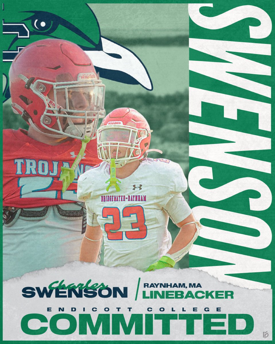 Charles (@charlesswensonn) on Twitter photo After a fantastic phone call with <a href="/CoachMcGonagle/">Paul McGonagle</a> Friday night. I am very blessed to announce my athletic and academic commitment to play football at Endicott College this fall. Thank you to all my family, coaches, and friends for the endless help/support as it was no easy task. After a fantastic phone call with <a href="/CoachMcGonagle/">Paul McGonagle</a> Friday night. I am very blessed to announce my athletic and academic commitment to play football at Endicott College this fall. Thank you to all my family, coaches, and friends for the endless help/support as it was no easy task.
