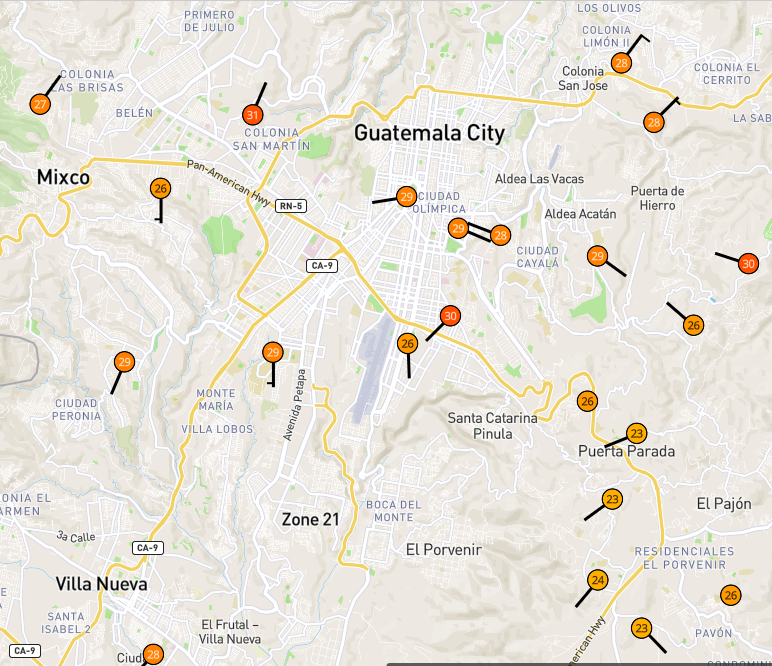 3pm
Algunas zonas de la Ciudad de Guatemala alcanzando hasta los 30°c 🥵🥵🥵