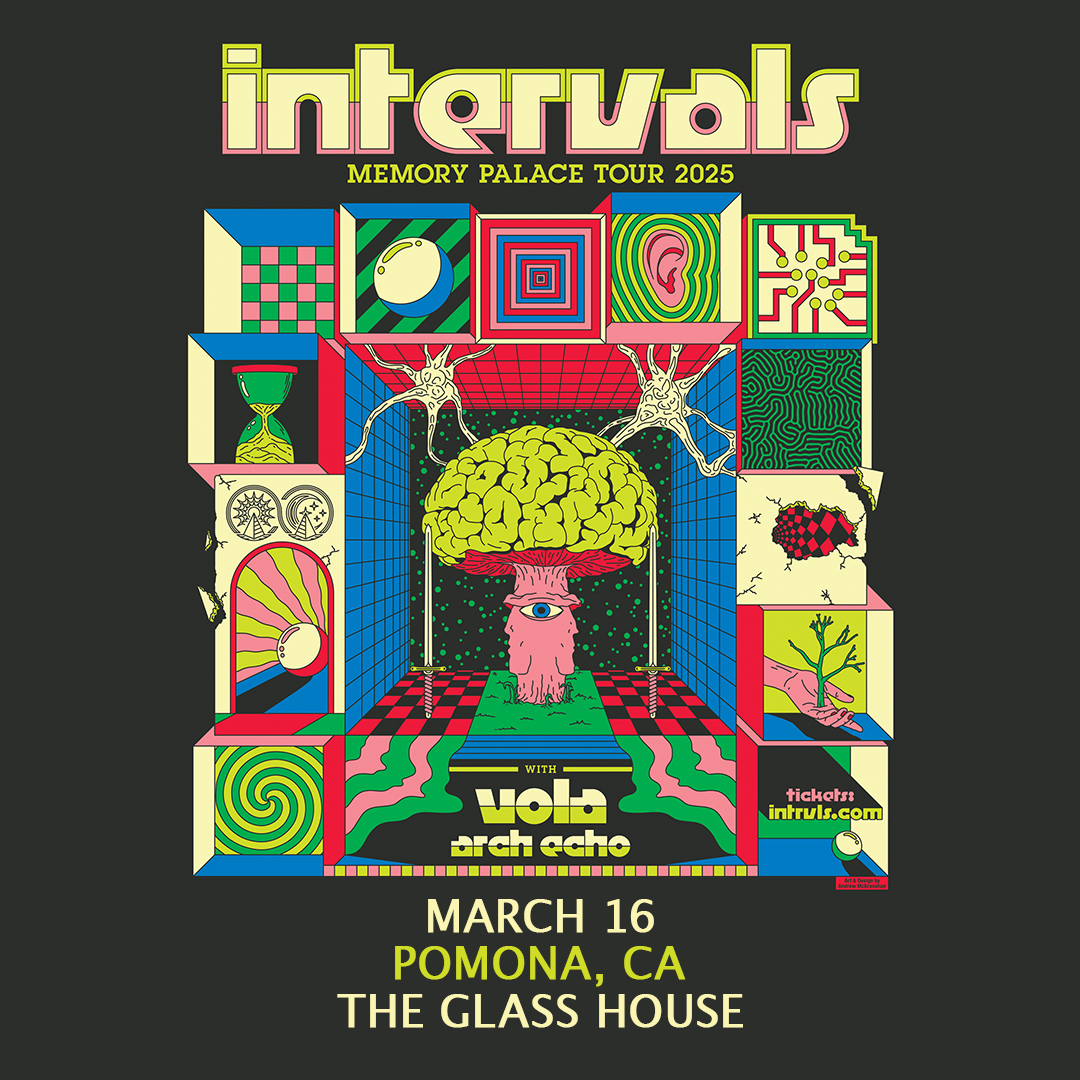 Intervals is bringing the Memory Palace Tour 2025 to The Glass House on 3/16/25 with VOLA and David Maxim Micic. 🔥 You already know this lineup is gonna melt faces and tickets are on sale NOW! 🎟️

Doors 6:30PM l Show 7:30PM l All Ages