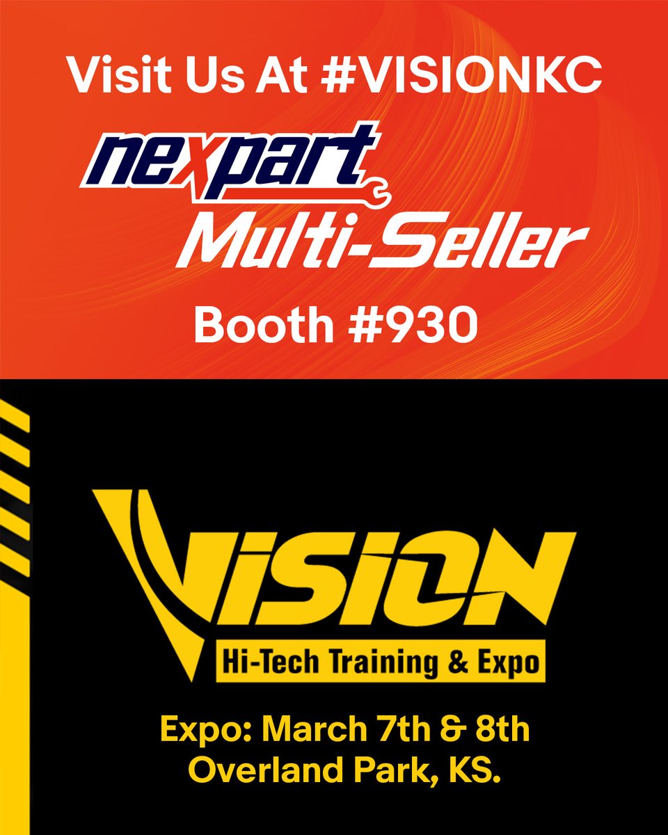 Nexpart_us's tweet photo. Join us at the 2025 VISION Hi-Tech Training and Expo in Overland Park, KS. 

Be sure to stop by booth #930 to talk shop, learn about our new integrations, and get a sneak peak at our upcoming tire ordering features. 

#Nexpart #VISIONKC #Tires #RepairShops #AutoCareIndustry https://t.co/xQfyrhekYs