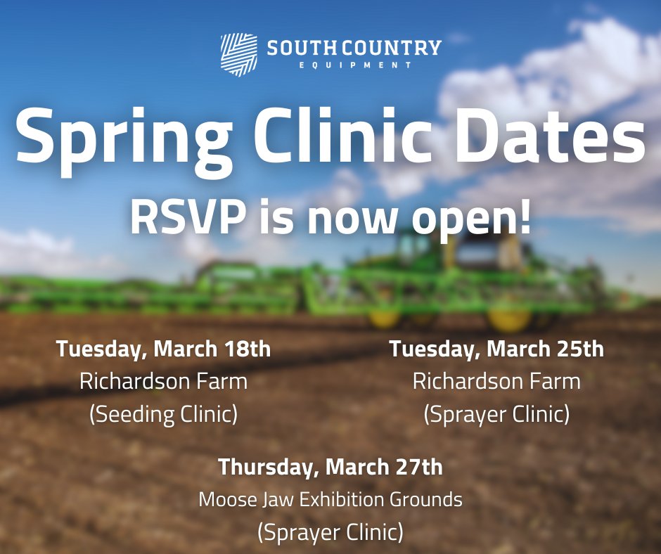 Spring Clinic 2025 Dates have been finalized!

RSVP here: southcountry.wufoo.com/forms/2025-spr…