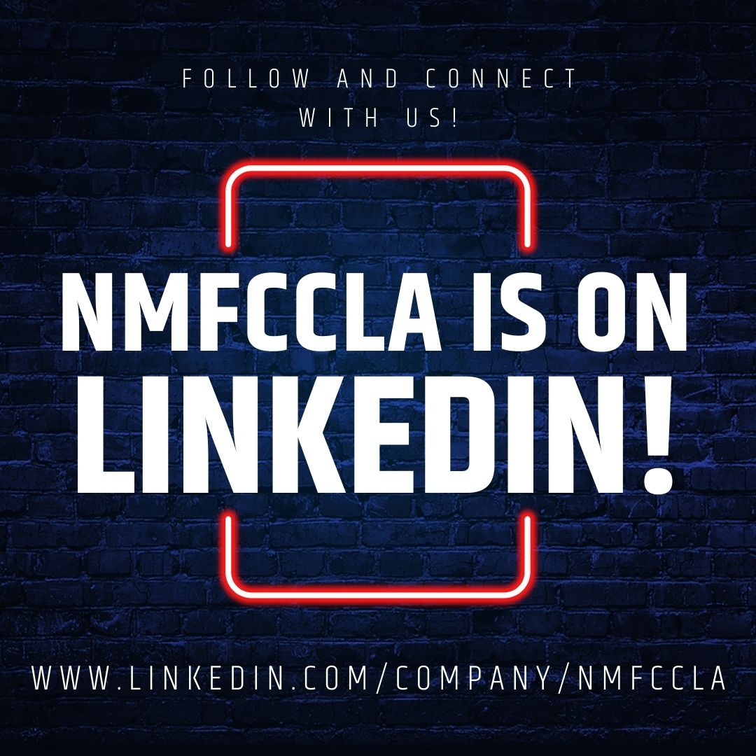 Come follow and connect with us on LinkedIn! We are excited to be making connections through this new avenue! Follow us here: LinkedIn.com/company/nmfccla #IAMNMCTSO