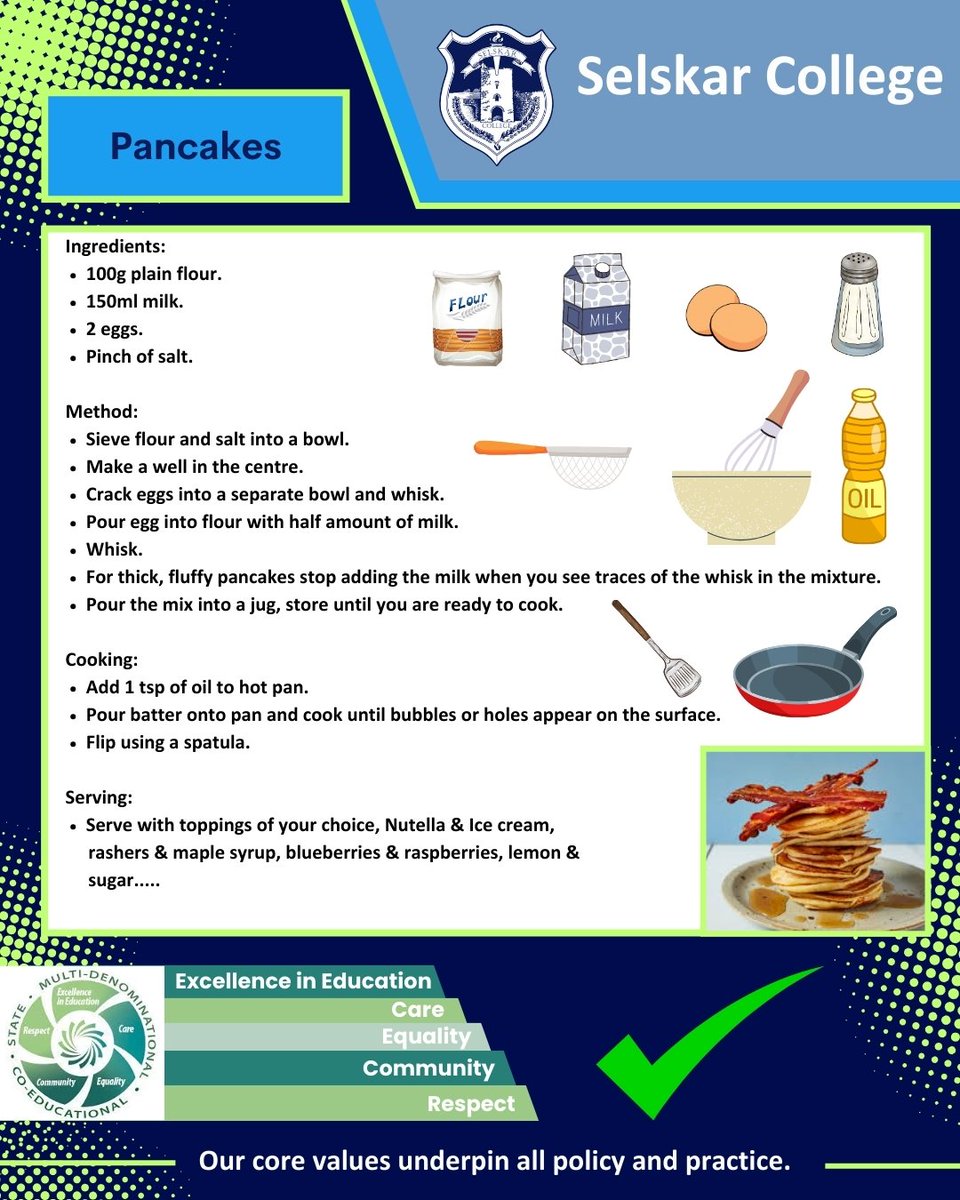 In preparation for tomorrow, check out our Selskar Style Perfect Pancakes! 🥞🥓🍓🍫🫐🥞🍋

#selskarstyle #care #WWETB #pancakeday 
Thanks Ms. Neville for the recipe.😋📽▶️👌

m.youtube.com/watch?v=ydV1dG…