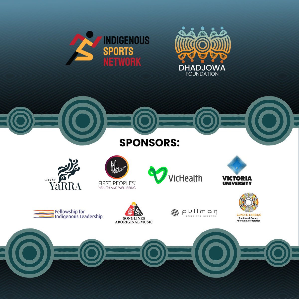 Indigenous Sports Network and Dhadjowa Foundation present Ngarra Jarra Noun Healing Ceremony Sunday 13th April at Victoria Park 12-6pm. 

Special tribute for families and communities affected by Aboriginal deaths in custody.