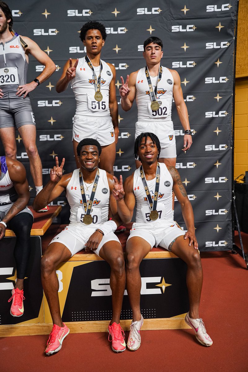 SLC Indoor Champs | M 4x400 

Alejandro Arellano, Cerrone Thompson, Ricky Young and Derrius Henry run 3:11.77 to take 🥉 with the No. 2 time in program history 

#RallyTheValley #UTRGV #EarnedEveryDay