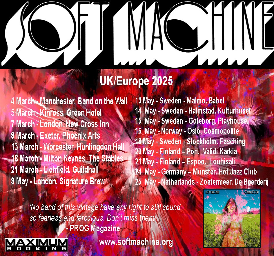 Soft Machine kick off their 2025 UK/Europe tour tomorrow at <a href="/bandonthewall/">Band on the Wall</a> in Manchester. The guys will have their last 20 copies of their ltd edition 7" single on @modrecordsse18 for sale
If you can't get down and see them live we have our final 17 copies available on <a href="/Bandcamp/">bandcamp</a>