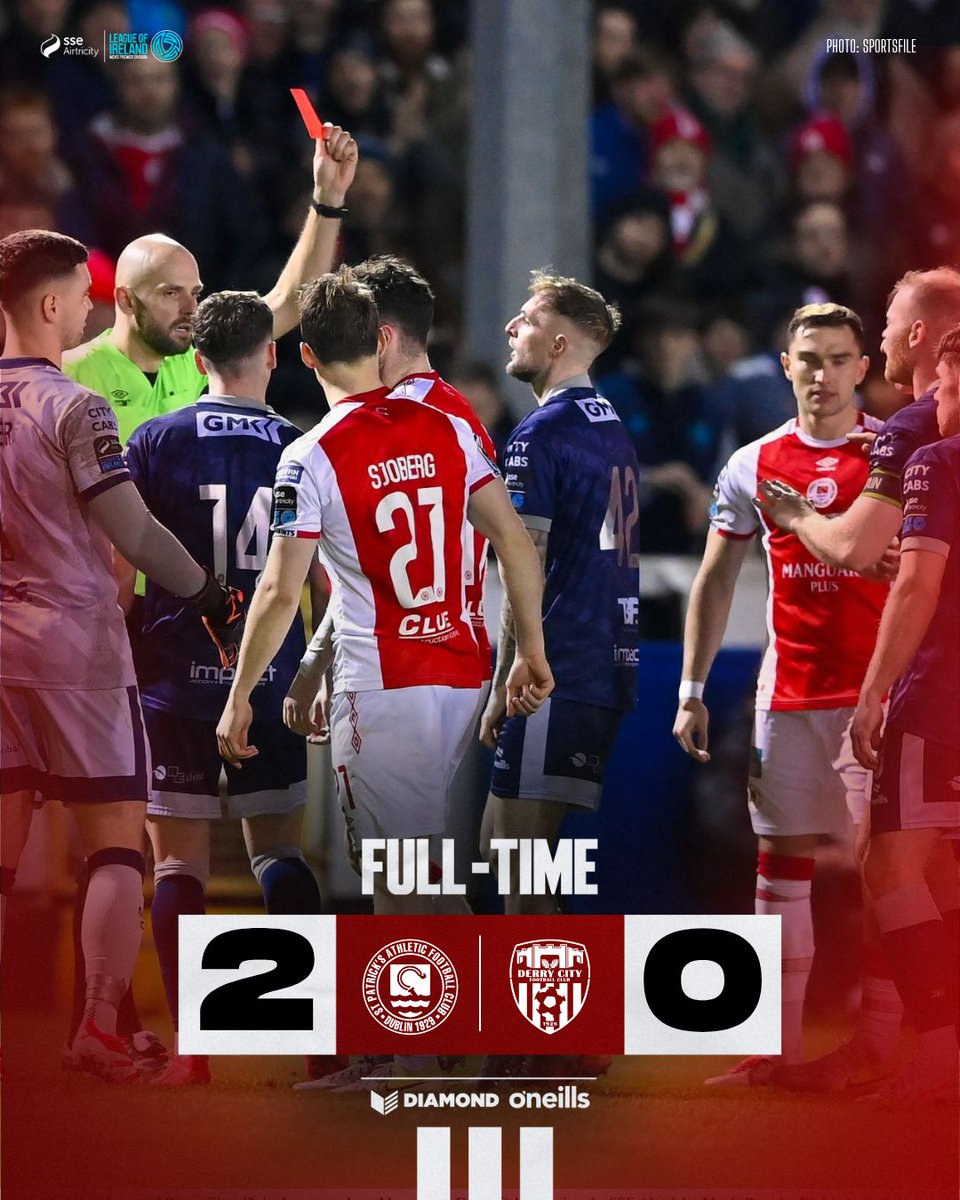 derrycityfc's tweet image. Two penalties and a red card. Not our night at all in Dublin.