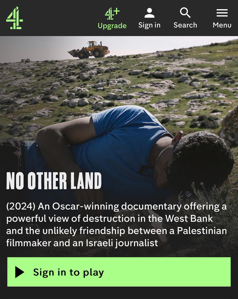 andreas_krieg's tweet image. “No Other Land” tells the story of unprovoked state harassment, arbitrary detention and violence &amp;amp;ethnic cleansing  

It is also a story of resilience and non-violent resistance

There is no hasbara line to justify collective cognitive dissonance in Israel
channel4.com/programmes/no-…