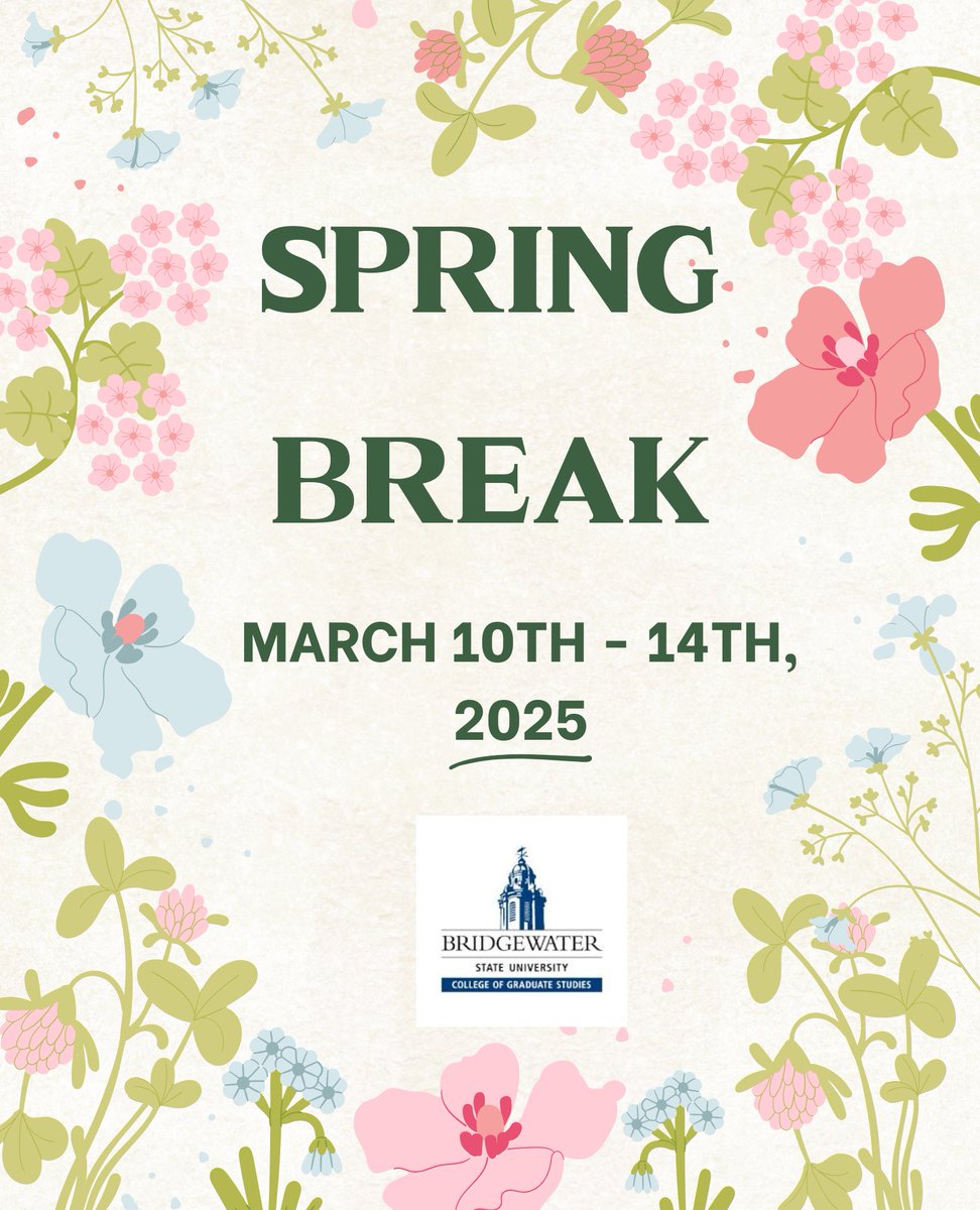 There are no classes and no GA work, but our office remains open. Enjoy your spring break!⁠
⁠
#College of Graduate Studies #GraduateAdmission #GraduateStudentServices