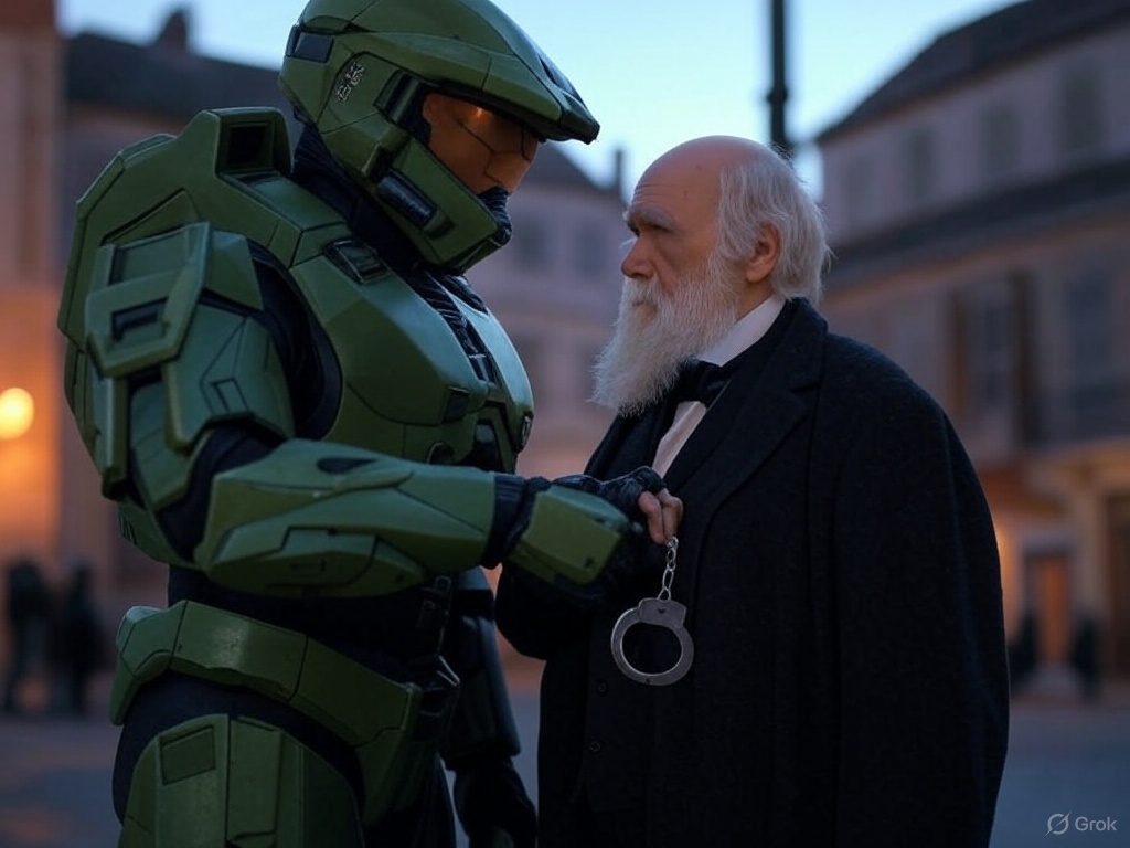 ScripturianX's tweet image. Time to put evolution behind bars. No more free reign at deceiving young minds