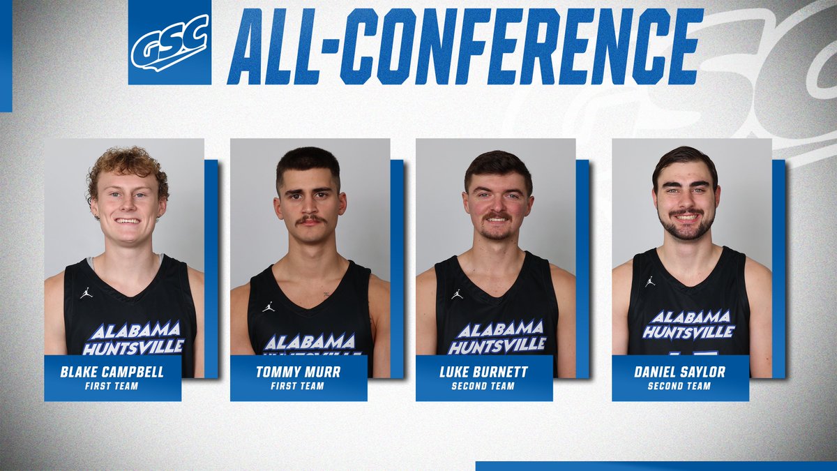 UAH Chargers (@uahchargers) on Twitter photo Tommy Murr was joined as an All-GSC honoree by Blake Campbell, Luke Burnett and Daniel Saylor.
<a href="/UAH_MBB/">UAH Men's Basketball</a>'s four All-GSC performers are the most in program history. Tommy Murr was joined as an All-GSC honoree by Blake Campbell, Luke Burnett and Daniel Saylor.
<a href="/UAH_MBB/">UAH Men's Basketball</a>'s four All-GSC performers are the most in program history.