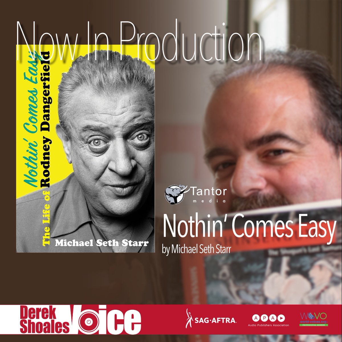 Derek Shoales (@dshoales) on Twitter photo Today starts #narration on the #audiobook Nothin’ Comes Easy, The Life of Rodney Dangerfield, by Michael Seth Starr, for <a href="/TantorAudio/">Tantor Audio</a> Today starts #narration on the #audiobook Nothin’ Comes Easy, The Life of Rodney Dangerfield, by Michael Seth Starr, for <a href="/TantorAudio/">Tantor Audio</a>