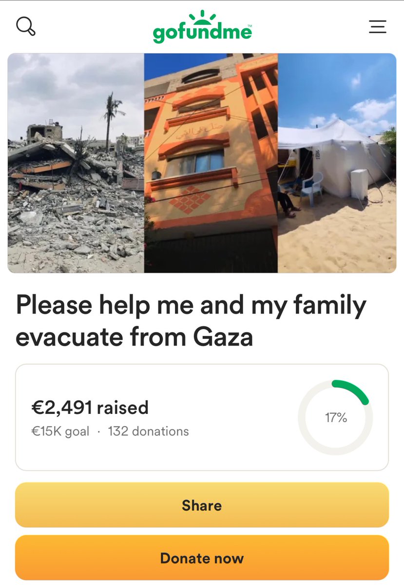 mostafaingazza's tweet image. Donations are coming slowly 
I can't afford to give up 
I have no backup plan
I am the backup plan. 
My family’s survival depends on this, and I’m running out of options.
This link is all I have to provide for them. 
Please, if you can, help or share

GFM:gofund.me/85c366ab