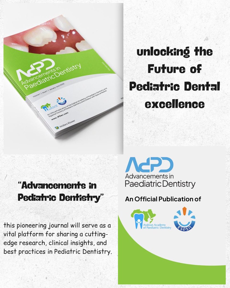 We’re thrilled to announce the launch of [Advancements of Pediatric Dentistry ], a cutting-edge dental journal dedicated to advancing research and innovation in  Pediatric dentistry witg a focus on special needs children .

stage-journals.lww.com/adpd/pages/def…