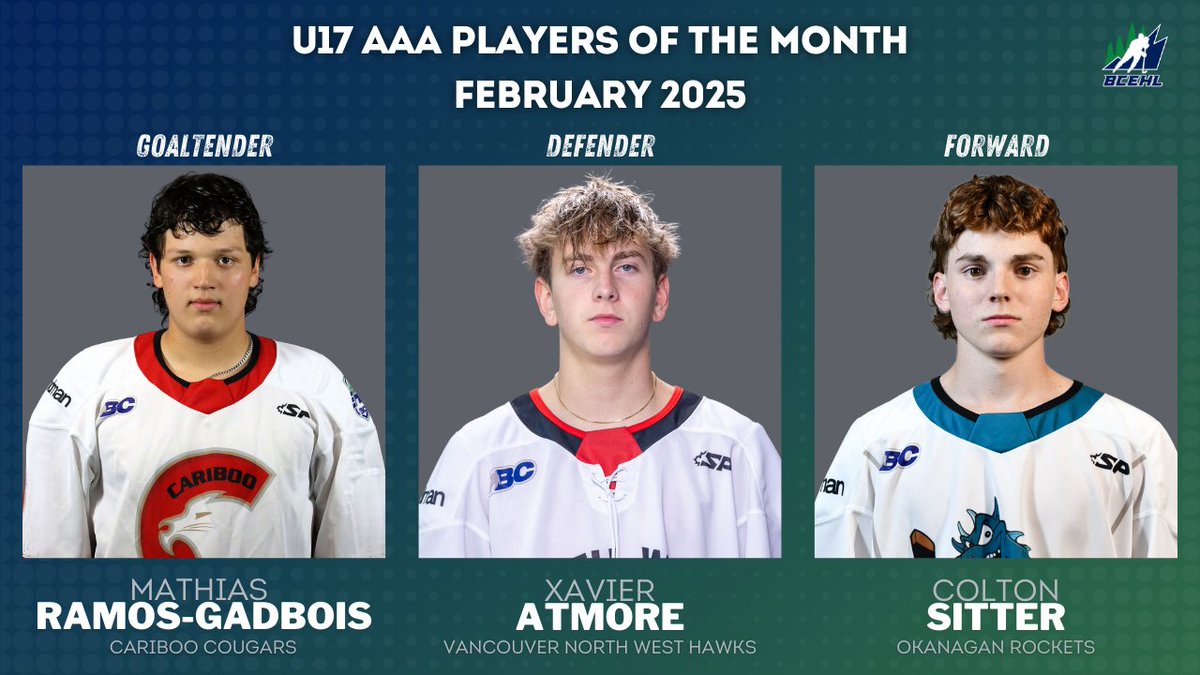 BCEHL's tweet image. The BCEHL Monthly Awards for February have arrived!

Each month, a forward, defender and goaltender are recognized from each of the four leagues.

Click the link below to read more about February’s winners!

bcehl.net/news-listing/b…

#bcehl #bcehlaaahockey #aaahockey