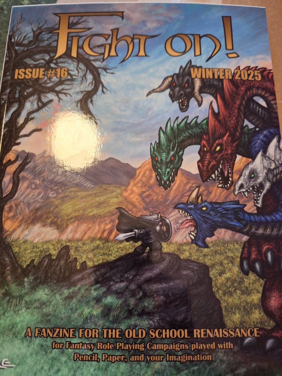 FROTHSOF's tweet image. I don't buy much #rpg stuff these days...I have more than I will ever read, much less play. But for Fight On! I make an exception. Hell, I'd buy it just for the Gabor Lux piece. #osr #dnd