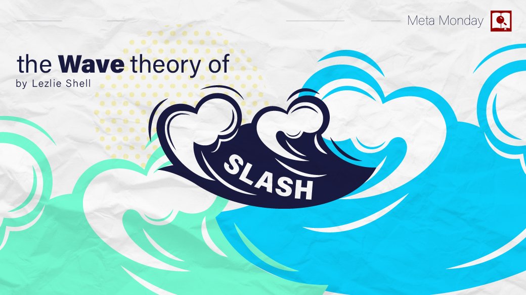 fanlore_wiki's tweet photo. Fans often have their own theories about fandom, and one early one was the Wave Theory of Slash — this week’s #MetaMonday feature. The theory posits that fandoms progress through clusters of tropes and styles of slash fic in “waves”. Learn more on Fanlore: https://t.co/S899Hdet5d https://t.co/ZgoiypXIYl