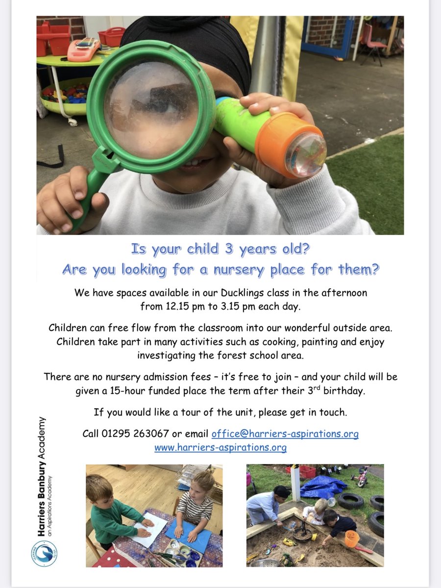 Are you looking for childcare for your 3-year-old? We may be able to help - get in touch to find out more! #childcare #nursery #preschool