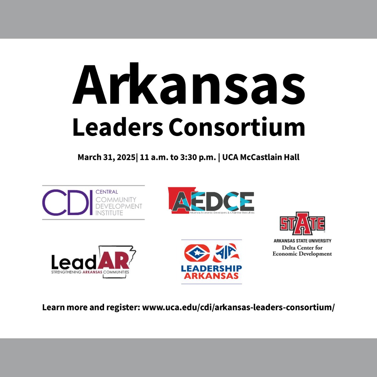 CDI Central (@cdicentral) on Twitter photo Register for the Arkansas Leaders Consortium 2025! At the ALC, experts from <a href="/Rockefeller/">Winthrop Rockefeller Institute</a> will facilitate a "Beyond Civility" workshop and Trace Henley of Health Partners will share how leaders can "Care without Carrying."
Register and learn more here: uca.edu/cdi/arkansas-l⌠Register for the Arkansas Leaders Consortium 2025! At the ALC, experts from <a href="/Rockefeller/">Winthrop Rockefeller Institute</a> will facilitate a "Beyond Civility" workshop and Trace Henley of Health Partners will share how leaders can "Care without Carrying."
Register and learn more here: uca.edu/cdi/arkansas-lâŚ