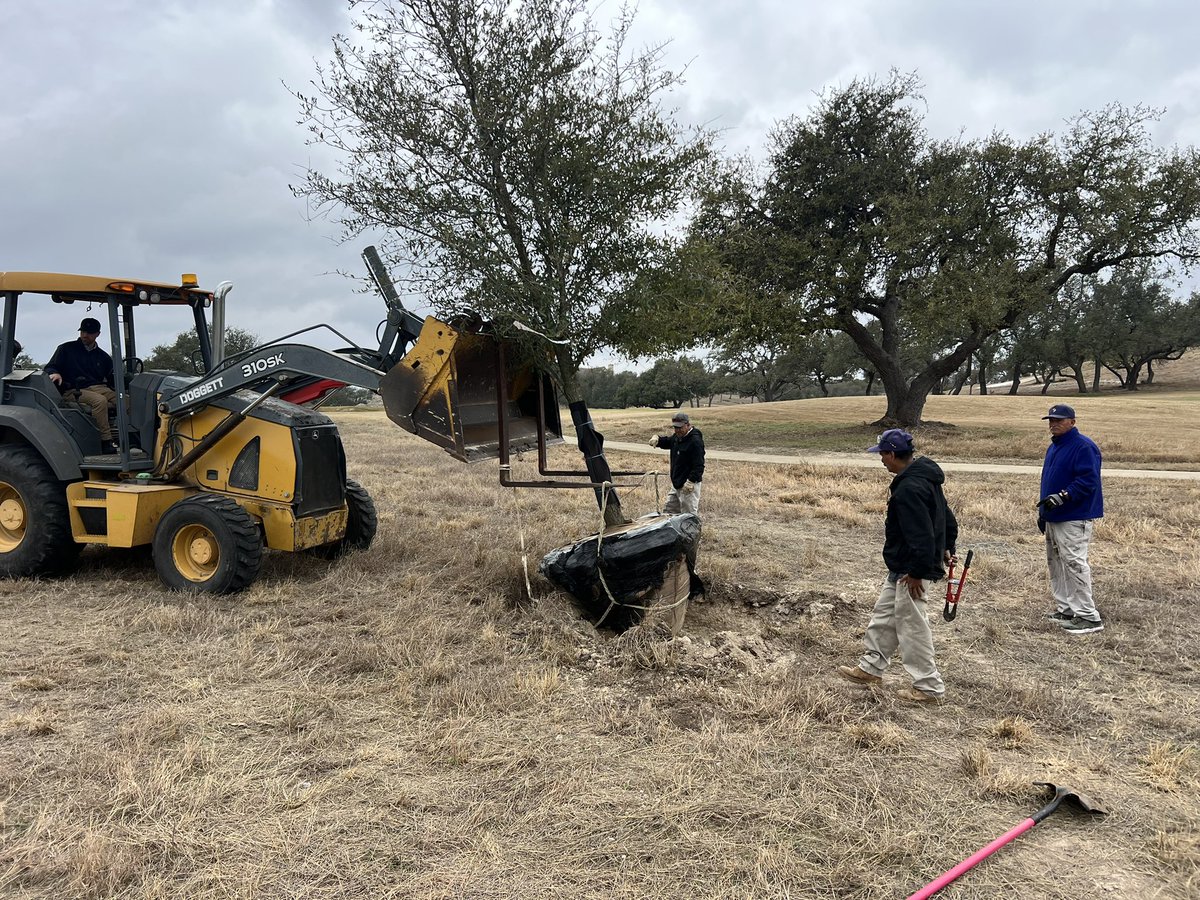Planting new trees in the native here at the Boot!