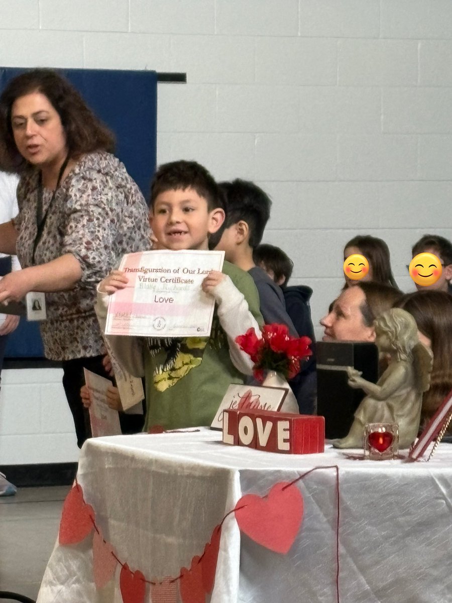 Congratulations to Blake on receiving the Virtue Award for Love ❤️ <a href="/transfigtcdsb/">Transfiguration of Our Lord</a>