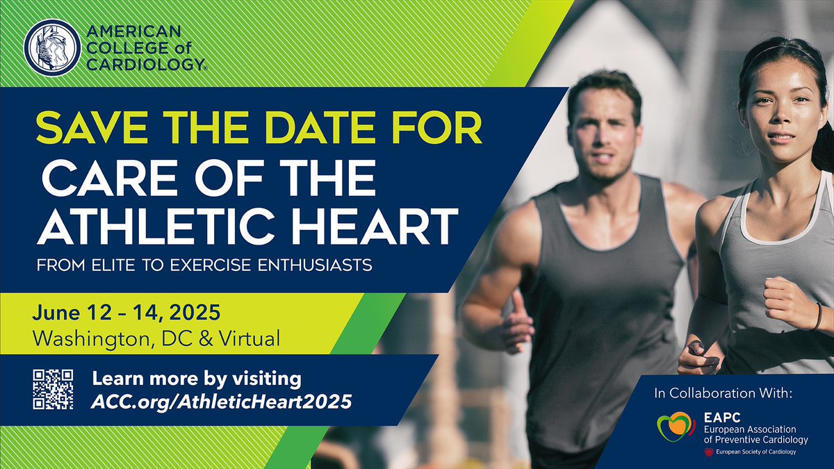 Jeff Hsu, MD, PhD (@jeffhsumd) on Twitter photo ⏰ Last chance to secure the Early Bird discounted rate for #ACCAthleticHeart
Abstract submission deadline is Tues March 4 (tomorrow!)
Submit your #SportsCardio abstracts & register today: bit.ly/4b7g0JR
@accintouch <a href="/escardio/">European Society of Cardiology</a> ⏰ Last chance to secure the Early Bird discounted rate for #ACCAthleticHeart
Abstract submission deadline is Tues March 4 (tomorrow!)
Submit your #SportsCardio abstracts & register today: bit.ly/4b7g0JR
@accintouch <a href="/escardio/">European Society of Cardiology</a>