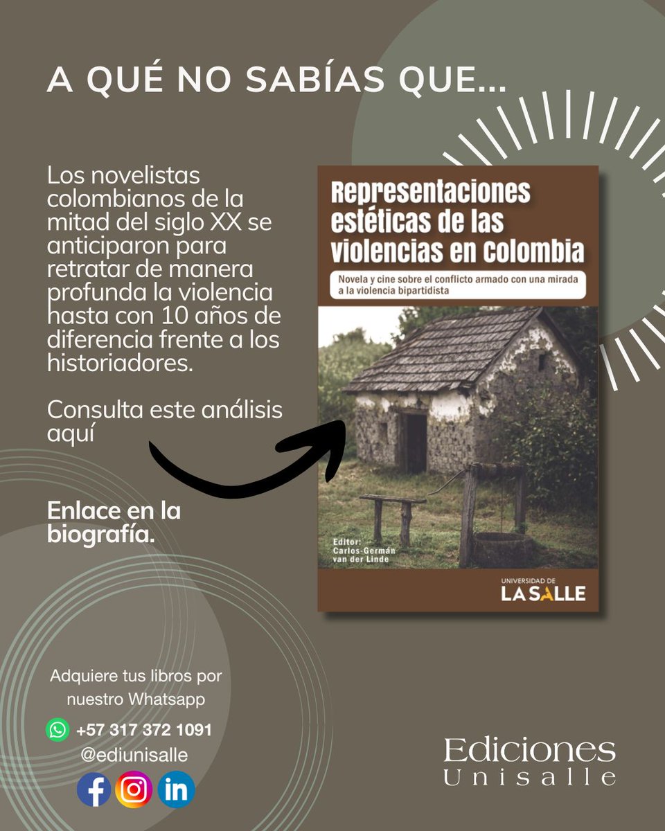 Consulta el libro "Representaciones estéticas de las violencias en Colombia"  doi.org/10.19052/97862…