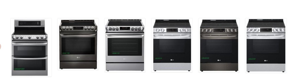 #Recall: LG Slide-In and Freestanding Electric Ranges with five surface elements and front mounted knobs recalled due to fire hazard. Immediately contact LG Electronics Canada, Inc. to receive a free warning label and placement instructions.
bit.ly/43nagcW