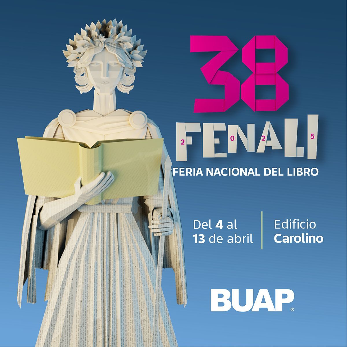 diariomomento's tweet photo. ¿Ya estas listo?

Feria Nacional del Libro #FENALI38 📚 

📆 del 4 al 13 de abril. 
📍 Edificio Carolino de la #BUAP https://t.co/3IzGAGLEdh
