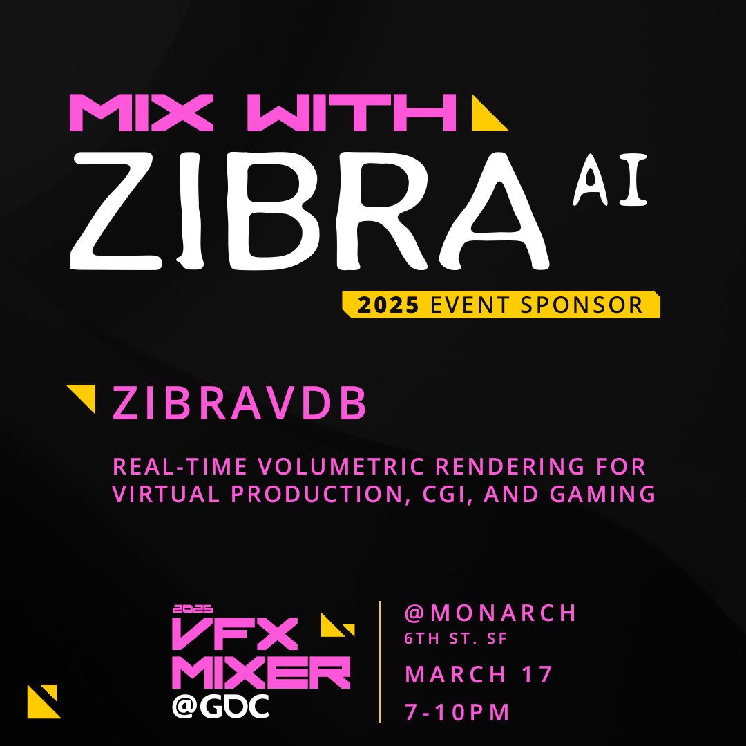 Beyond_FX's tweet photo. 📍 Will you be at #GDC2025 this year?

👋 Stop by the #VFXMixer on Monday, March 17 @ 7:00 PM to mix with the folks from @ZibraAI

#VFX #RealTimeVFX #GameDev https://t.co/d1cq7Gtoh3