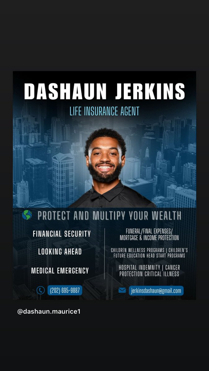 Make sure you are protecting your family when you are not here on earth to do it anymore. Crazy things happen nowadays it’s better to know they are protected than to hope. DM me if you have any questions. I’ll always do what’s best for my clients. #lifeinsurance