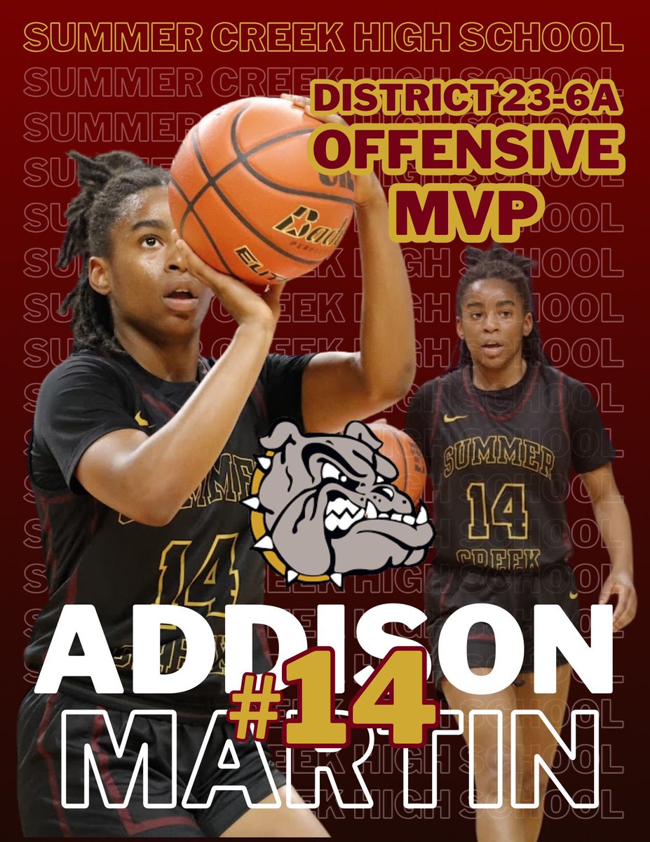 Congratulations to Sophomore, Addison Martin, our OFFENSIVE MVP. Your hard work, skill, commitment, and dedication has truly set you apart. A well-deserved honor! #OffensiveMVP #BulldogCountry #Earned  #SCHS