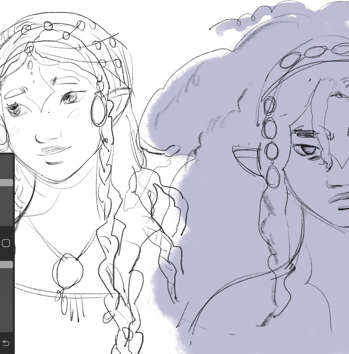 some ocs art wips… more or less