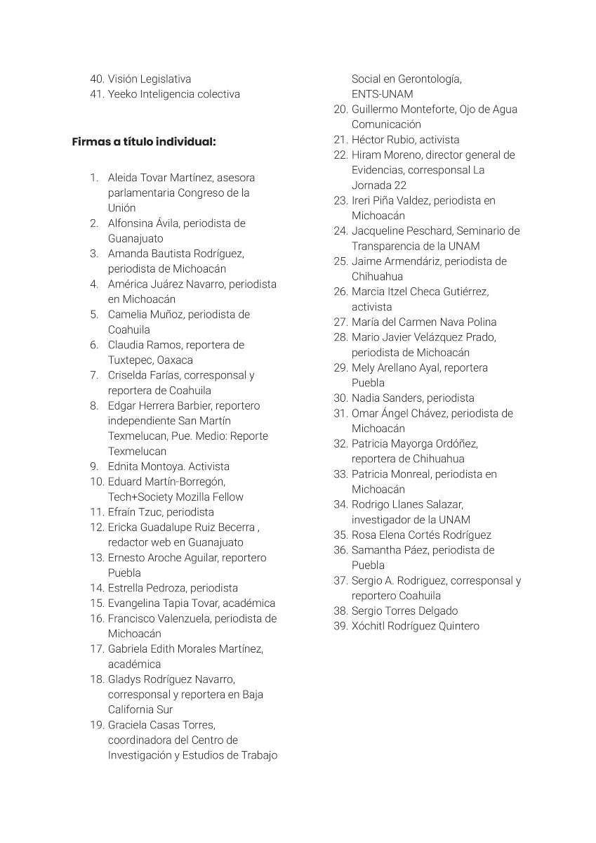 Frente a la desaparición de autoridades autónomas de acceso a la información, es indispensable que el Congreso federal escuche a la sociedad en mesas de genuino #ParlamentoAbierto

Ahí una oportunidad de ejercicio democrático

#DerechoASaber #transparencia #privacidad #México